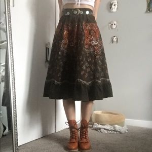 Vintage Paisley Skirt